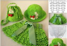 Crochet free Pattern – Bag, Hat and Skirt Set for Little Girls