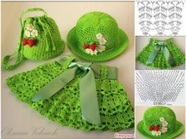 Crochet free Pattern – Bag, Hat and Skirt Set for Little Girls
